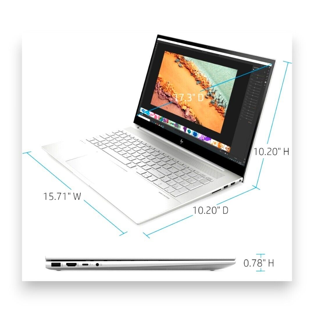 HP ENVY 17.3" Touch-Screen Laptop Intel Core i7 12GB RAM 512GB SSD + 32G Optane