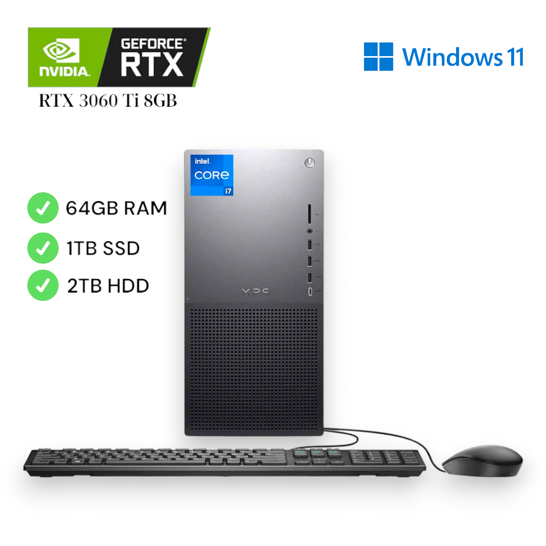 Dell XPS 8960 Desktop i7-13700 64GB 1TB SSD+2TB HDD GeForce RTX 3060 Ti 8GB