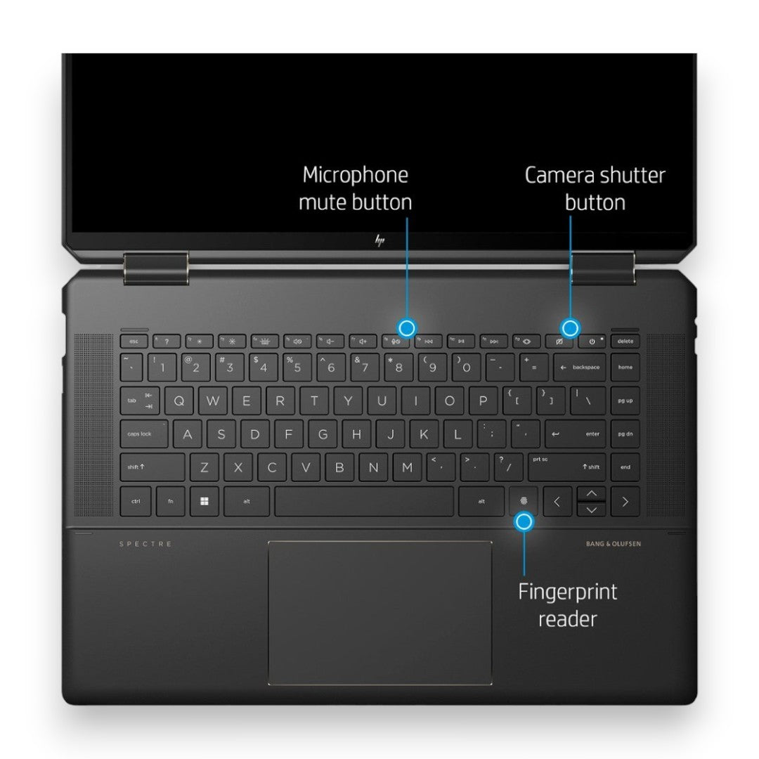 HP - Spectre 2-in-1 16" UHD+ Touch-Screen Laptop - Intel Evo Platform - Core i7 - 16GB Memory - Intel Arc A370M - 1TB SSD - Nightfall Black