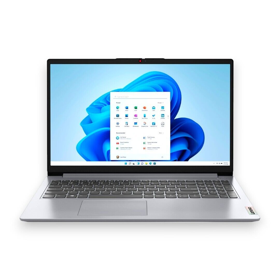 Lenovo IdeaPad 1 15.6" HD Laptop, AMD Athlon Silver 3050U, 4GB RAM, 128GB eMMC