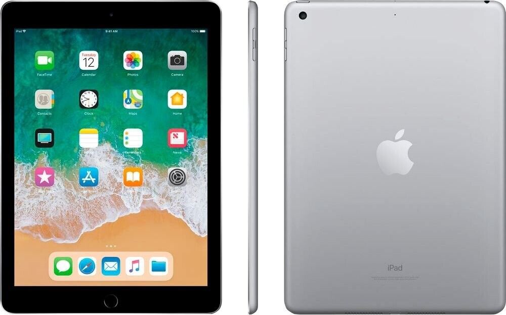 Apple iPad 6th Gen. 2018 - 32GB, Wi-Fi, 9.7in - Space Gray - Very Good